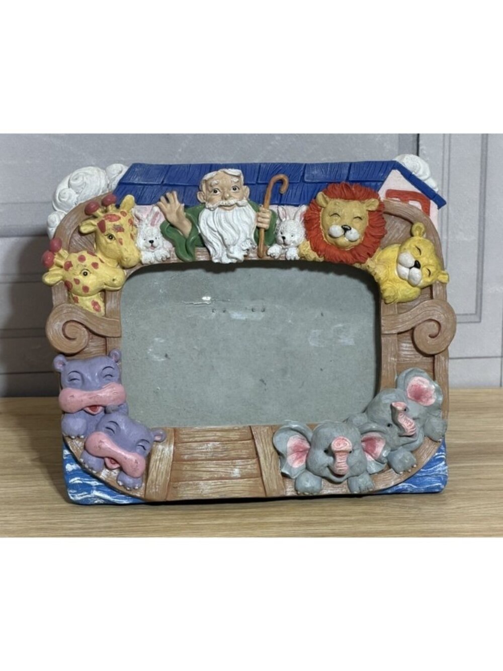 Noah’s Ark Picture Frame 3D Vintage Children’s Biblical Colorful Cottagecore